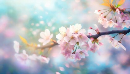 Fototapeta premium 満開の桜 華麗に舞い散る桜の花びら