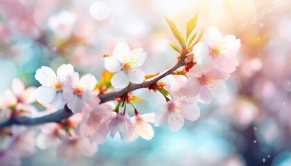 Fototapeta premium 満開の桜 華麗に舞い散る桜の花びら