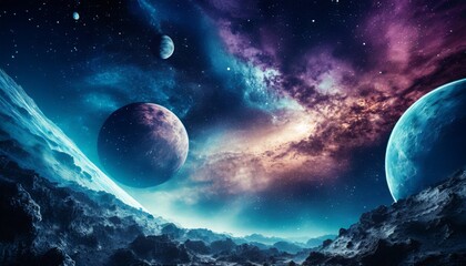 Obraz premium universe with planets