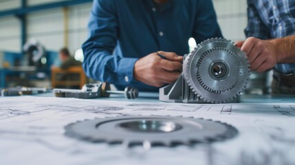 double exposure of car engineer and automotive part