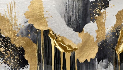 Golden Spill: Abstract Art with Luxurious Texture, Perfect for Prints and Posters"