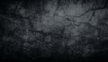 Obraz na płótnie Canvas Rough Elegance: Cracked Black Slate Texture Wall with Distressed Concrete Floor
