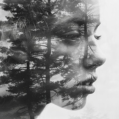 a series of innovative works in double exposure, various characters, interesting issues