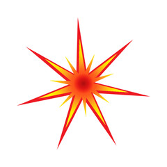 Fototapeta premium Cartoon Irregular Star. Vector Illustration