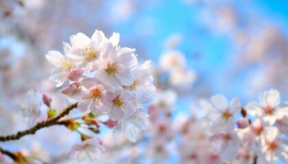 Fototapeta premium 満開の桜 華麗に舞い散る桜の花びら
