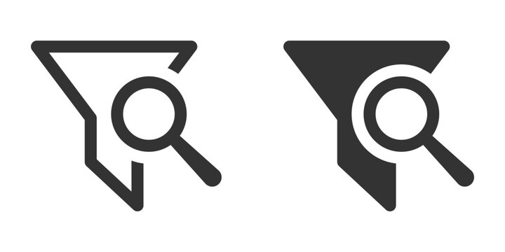 Searh Filter Icon. Vector Illustration