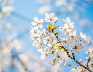 Obraz premium 満開の桜 華麗に舞い散る桜の花びら