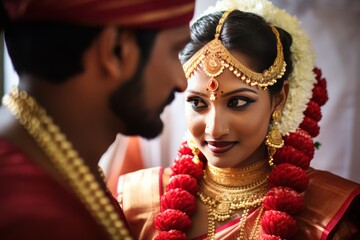 Expressive Eyes and Adorned Hairdo A Beautiful Tamil Nadu Wedding