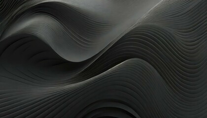"Elegant Simplicity: 3D Undulating Black Background for Modern Design"
