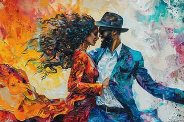 Stylish Dance Ecstasy Art Collage

