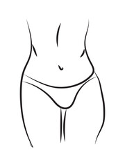 High cut panties icon. Vector sign in simple style isolated on white background. eps10