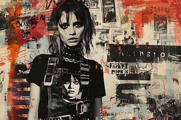 2000s Pop Punk and Emo Culture Collage

