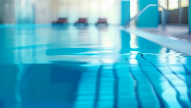 Slow rippling swimming pool water generative ai