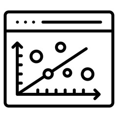 Scatter Plot  Icon Element For Design