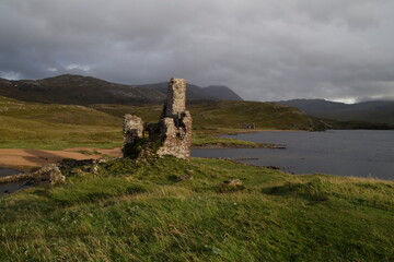 Ardvreck Castle Loch Assynt, Scottish Highlands