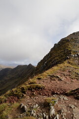 Fototapeta na wymiar Glencoe on the trail to the Lost Valley,scottish highlands