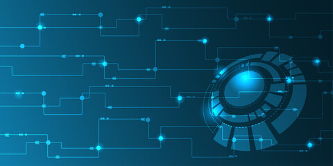 Abstract technology futuristic network , innovation future big data, internet network, connection, illustration vector ,green  background concept
