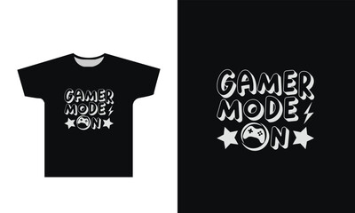 Gamer Mode On T-Shirt Design Graphic