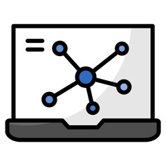 Network Graph  Icon Element For Design