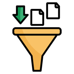 Data Filter  Icon Element For Design