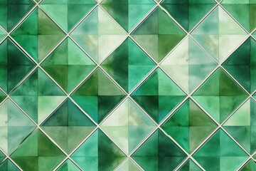 Abstract green colored traditional motif tiles wallpaper floor texture background banner