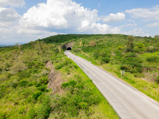 Aerial photo of the Cascavel Tunnel in the city of Gravatá Pernambuco Northeast of Brazil