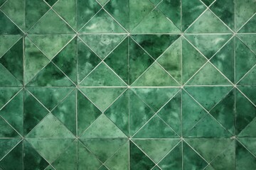 Abstract green colored traditional motif tiles wallpaper floor texture background banner