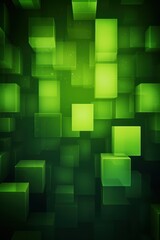 Abstract Green Squares design background