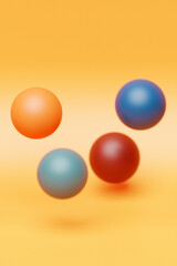 3D rendering, perfect shape, aesthetic, colorful background with flying colorful spheres, futuristic energy concept