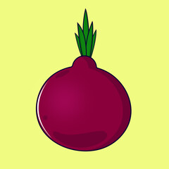 free vector illustration of a onion isolated vector design free floating premium vector design 