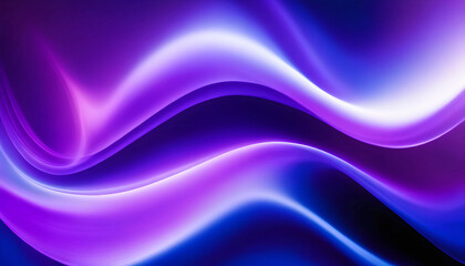 Digital abstract artwork, abstract puffs of smoke with shades of purple and blue, 3D effect,