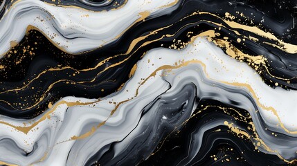 close up of a abstract white and black marble background