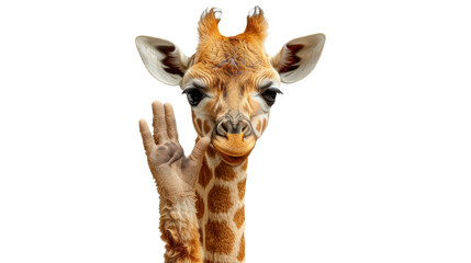 Close Up of a Giraffes Face and Hands