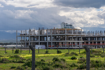 Fototapeta na wymiar construction of a residential complex in Cyprus near the sea 3