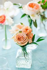roses in vase