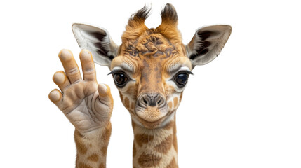 Close Up of a Giraffes Face and Hands