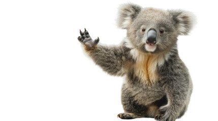 Naklejka na ściany i meble Koala Standing on Hind Legs With Paws Raised