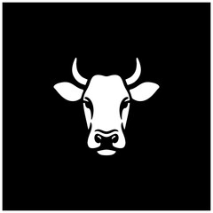 cow head icon silhouette