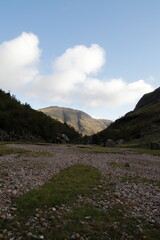 Glencoe on the trail to the Lost Valley,scottish highlands