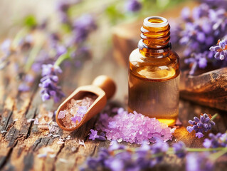 Aromatherapy Essential Oil and Lavender Bath Salts