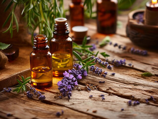 Aromatherapy Ambiance with Lavender and Oils