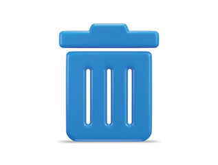 3d recycle bin trash can icon vector illustration