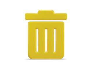 3d recycle bin icon symbol of trash can 3d vector illustration