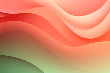Olive Drab to Coral Pink abstract fluid gradient design, curved wave in motion background for banner, wallpaper, poster, template, flier and cover - obrazy, fototapety, plakaty