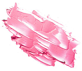 pink paint smear, graphic element isolated on a transparent background