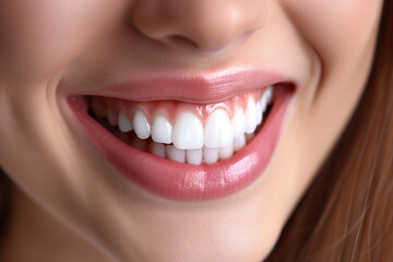 Fototapeta premium Perfect healthy teeth. Teeth whitening. Dental care, stomatology concept.