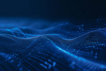 Abstract blue wavy tech background
