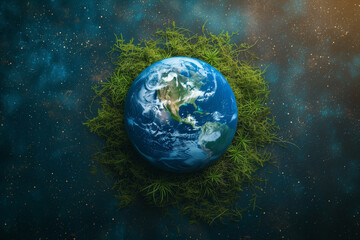 Obraz na płótnie Canvas World environment and Earth Day concept with eco friendly enviroment.