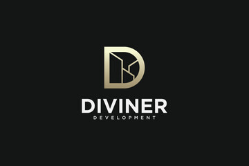 D latter real estate logo