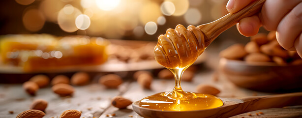 A little honey to sweeten life. Spring - obrazy, fototapety, plakaty